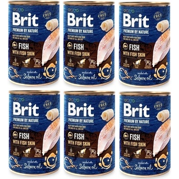 Brit Premium by Nature Риба с рибена кожа 6x800г