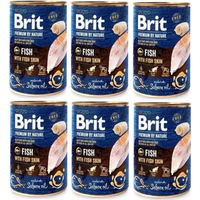 Brit Premium by Nature Риба с рибена кожа 6x800г