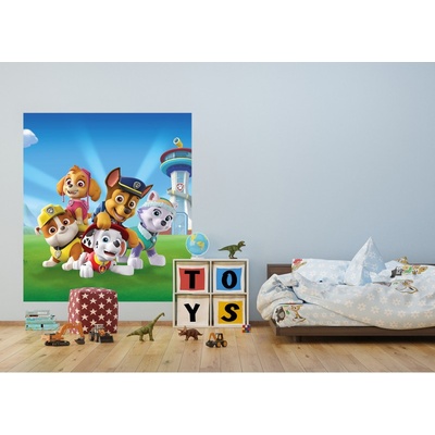 AG Design FTDNXL 5151 Fototapeta vliesová TLAPKOVÁ PATROLA U HLÍDKOVACÍ VĚŽI 180 x 202 cm