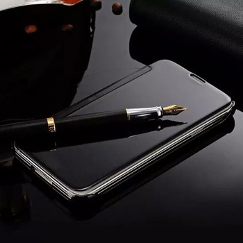 Pouzdro SES Zrdcadlové silikonové flip Samsung Galaxy A51 A515F - černé