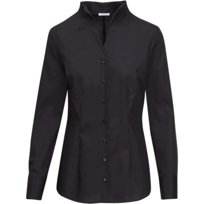 Seidensticker halenka Chalice Blouse Slim LSL popelínová dlouhý rukáv dámská COT-781182002xa černá