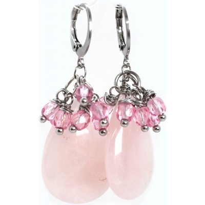 Armillas Boho náušnice s růženínem a CZ sklem NA250102