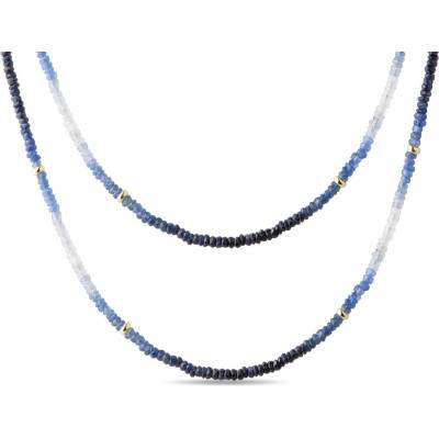 Klenota Zafírový náhrdelník boho zo zlata k8014603