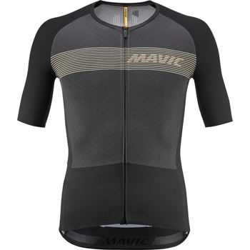 Mavic Мъжка фланелка с къс ръкав за колоездене Mavic Cosmic Jersey Cycling jersey - Black (056-3617-0213)