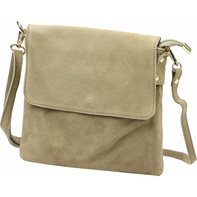 Luka dámska semišová crossbody kabelka béžová malá 24-090