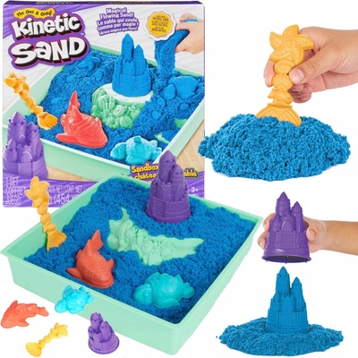 Kinetic Sand Sandbox Set blue play sand