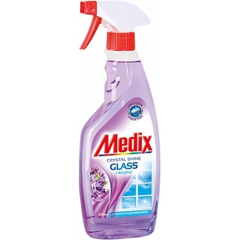 Medix Препарат за почистване на стъкла, с помпа, 500 ml, виолетов