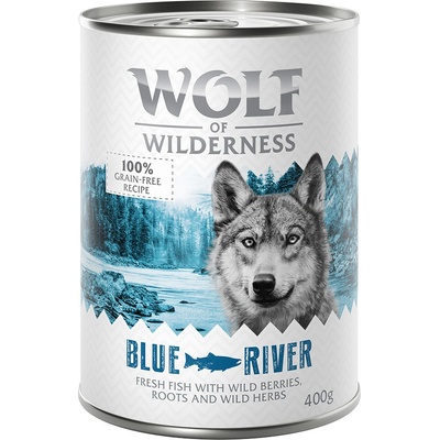 Wolf of Wilderness Adult Single Protein Blue River ryby 6 x 400 g