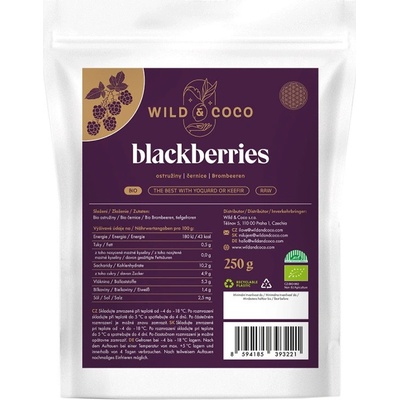 Wild&Coco Černice mrazené bio 250 g