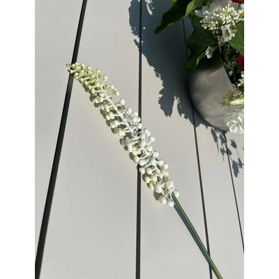 Pogumovaná umelá vetvička 03952 40cm bielo-žltá