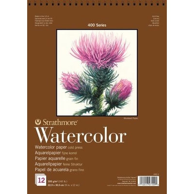 Strathmore Skicár 18 x 25cm na akvarel krúžková väzba 300g/m2 12 listov