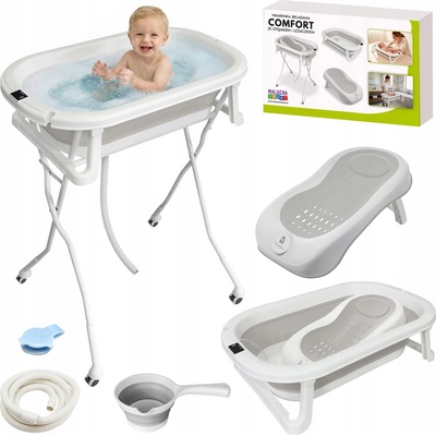 Orsetto Skládací vanička se stojanem a lehátkem šedá – Zbozi.Blesk.cz