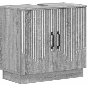 vidaXL Шкаф за мивка в баня HOORN Сив Сонома 59, 5 x 31, 5 x 56 см (897231)