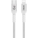 WIWU iPhone 14 Plus / 14 Pro Max / 14 Pro WIWU кабел за данни Type-C - Lightning, 100 см, СВЕТЛОСИВО (WP101_G)