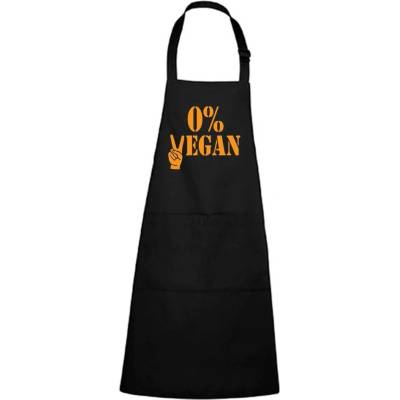 Dobrý Triko Zástěra s potiskem 0% vegan Černá