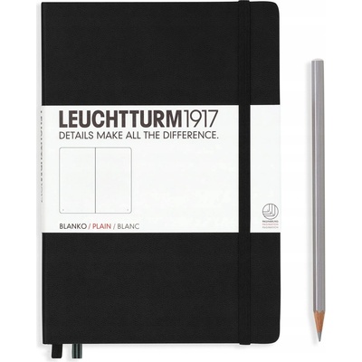 Leuchtturm1917 Zápisník Black Medium A5 čistý – Zbozi.Blesk.cz