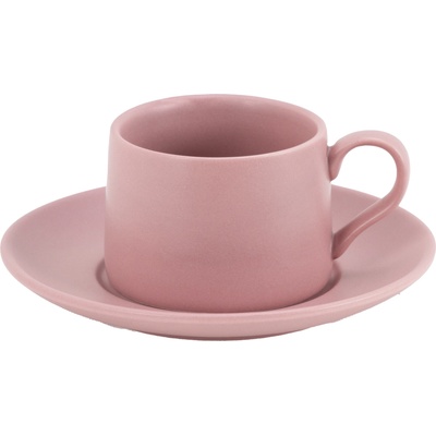 Zafferano Чаша за кафе Levante с чинийка 80 мл розова (LEV0608)