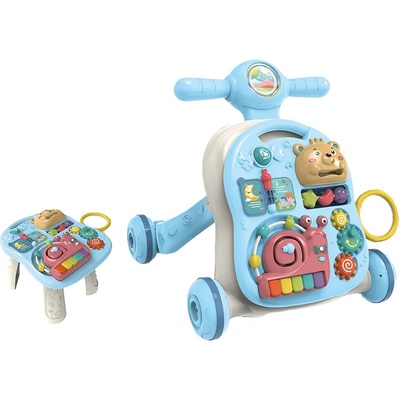 Chipolino Музикална играчка на колела 3 в 1 Chipolino - Мече, синя (MIKBEA0231BL)