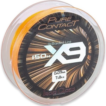Iron Claw šnúra Pure Contact X9 oranžová 150m 0,13mm