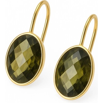 Vltavín Moldavite Zlaté náušnice s vltavínem P2000348350001