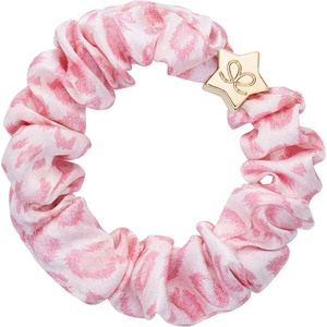 By Eloise London Gold Star Silk Scrunchie цвят Pink Leopard