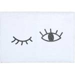 Really Nice Things Бяла изтривалка за баня със смес от памук , 40 x 60 cm Eyes - Really Nice Things (13931026)