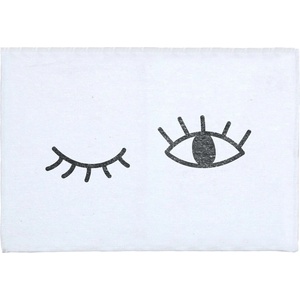 Really Nice Things Бяла изтривалка за баня със смес от памук , 40 x 60 cm Eyes - Really Nice Things (13931026)