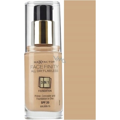 Max Factor Facefinity All Day Flawless SPF20 tekutý make-up s uv ochranou N75 Golden 30 ml