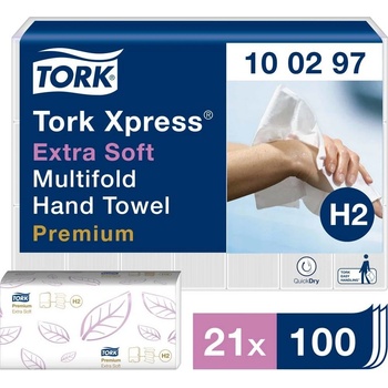 TORK 100297 Xpress Multifold Premium 2 vrstvy, biele, 2100 ks