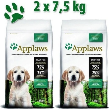 Applaws Dog Puppy Small & Medium Breed Chicken 2 x 7,5 kg