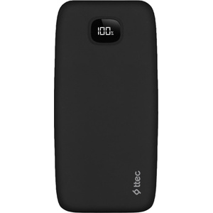 Ttec Портативна батерия ttec - ChargeUp Pro LCD, 20000 mAh, черна (8694470829173)