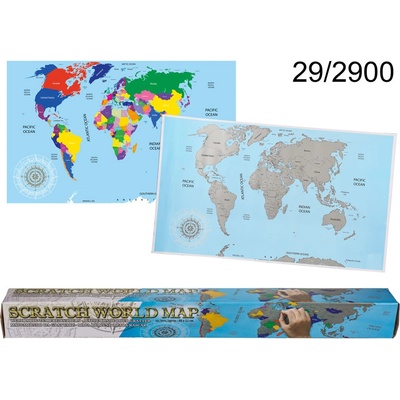Mapa sveta stieracia 88x52 cm