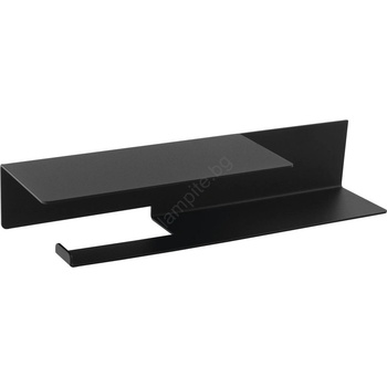 SAPHO - Държач за тоалетна хартия с рафт 9, 5x35 cm матово черно (SH0418)