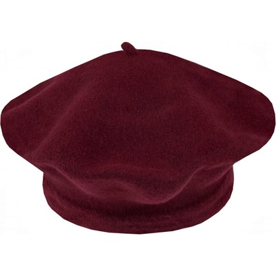 dívčí baret Tonak 100% vlna bordó