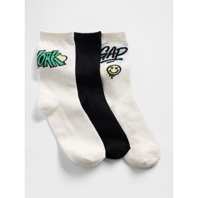 GAP Детски чорапи с лого, 3 чифта GAP GAP | Mnogotsveten | Момчешки | S