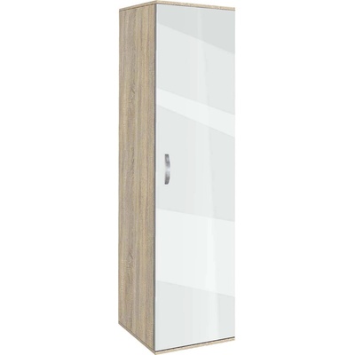 Bogdan Furniture G Еднокрилен гардероб Memo. bg, модел BM-Ava 1, ГБ сонома и бяло гланц