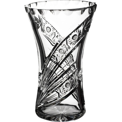 PB CRYSTAL Broušená skleněná váza Bohemia Crystal - X 80029/105mm. Moderní brus Kometa. – Zboží Dáma
