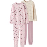 Name it Детско ежедневно термо бельо Name it Kid's Nightset 2-Pack Everyday base layer - Ballerina Heart and Flower AOP - размер 110/116 (EU) (714-2112-0113)