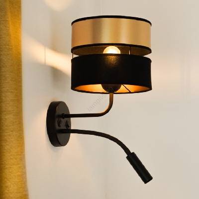 - Аплик ROYAL 1xE27/15W/230V + 1xG9/3W черен/златист (BG1000)