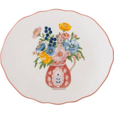 Bloomingville 82061691 Snídaňový talíř Dorothy 20 cm bílo-červený