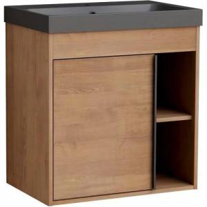 Inter Ceramic Конзолен шкаф за баня DI LEGNO 5940, Inter Ceramic, с умивалник, PVC, 60х39х59см (5940)