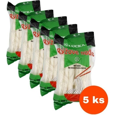 Lucka Rýžové těstoviny nudle 7mm 5 x 240 g