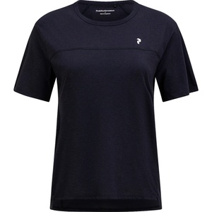 Peak Performance Дамска фланелка с къс ръкав за колоездене Peak Performance Women's Trail Wool Blend S/S Merino shirt - Black - размер XL (916-4006-0115)
