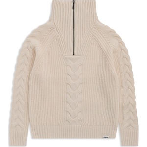 Bergans of Norway Дамски вълнен пуловер Bergans Women's Milde Knitted Wool Half Zip Merino jumper - Creme (105-7691-0114)