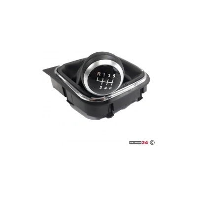 Paolo Топка за скоростен лост с маншон съвместима с VW Golf V/VI 03-12 с 6 скорости - черна