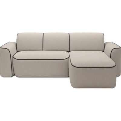 Eltap Бежов ъглов диван от букле (десен ъгъл) Ume - ELTAP (CO-UME-RT-18ROY-22VE)