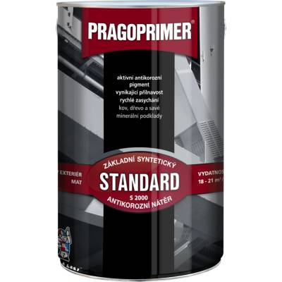 PRAGOPRIMER S 2000 Červeno hnedá 0840,antikorózna základná farba na kov 4l