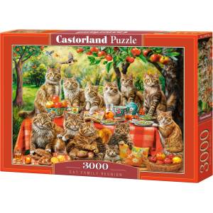 Castorland Пъзел Castorland от 3000 части - Събиране на котешкото семейство (С-300730-2)