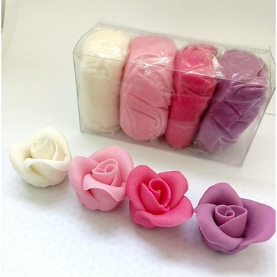 Dortisimo SweetArt potahovací a modelovací hmoty vanilkové bílá, růžová a fialová 4x100 g