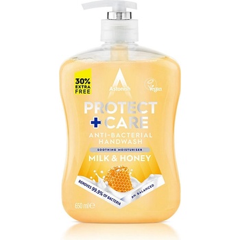 Astonish Care+ Protect mýdlo na ruce mléko a med 600 ml